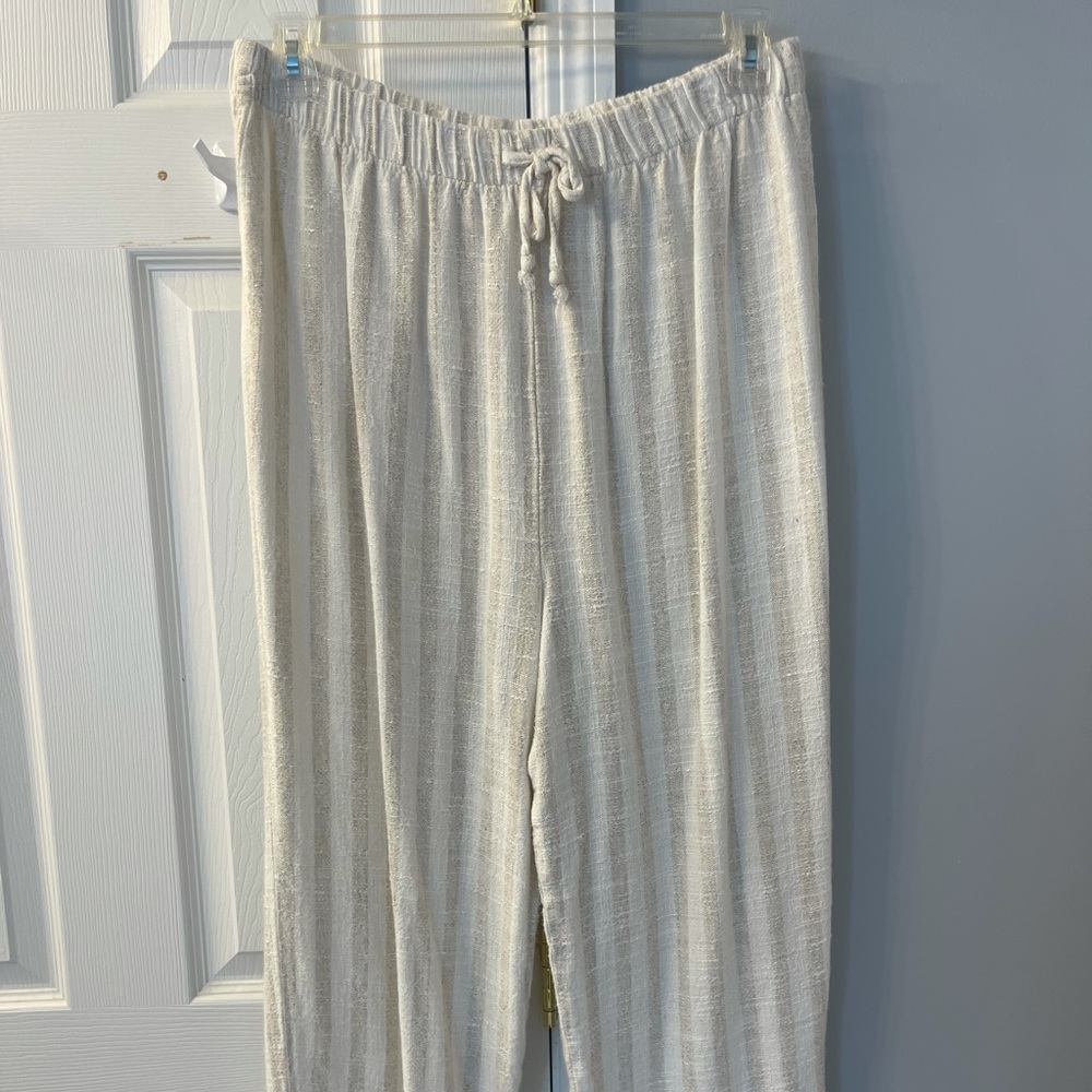 Linen wide pants